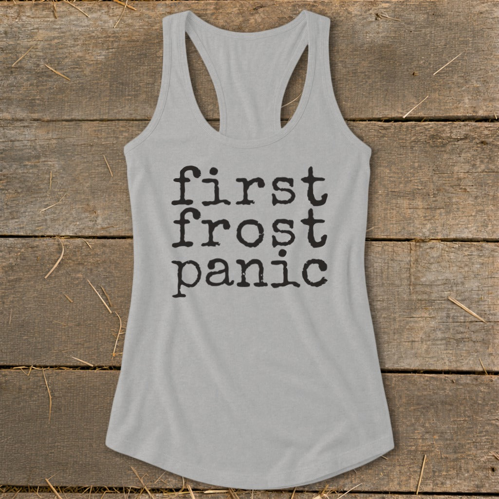 First Frost Panic Racerback Tank