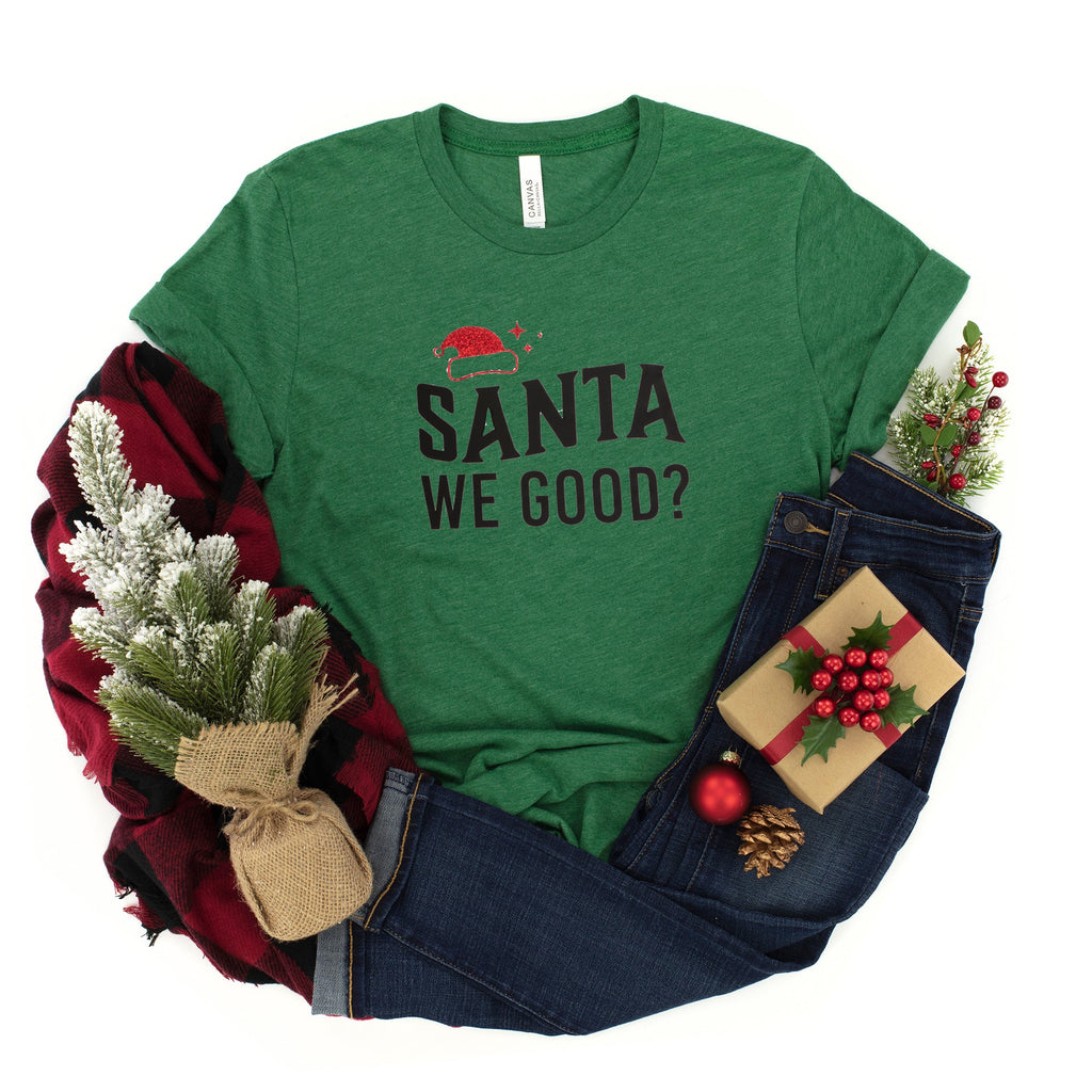 Santa We Good Glitter | Youth Graphic Short Sleeve Tee product image 1