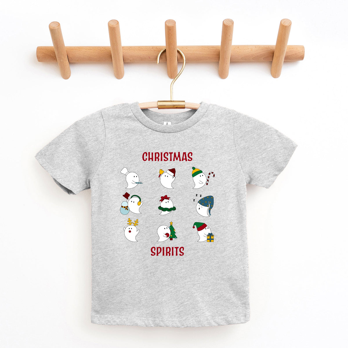 Christmas Spirits Red Words | Toddler Graphic Short Sleeve product image 3