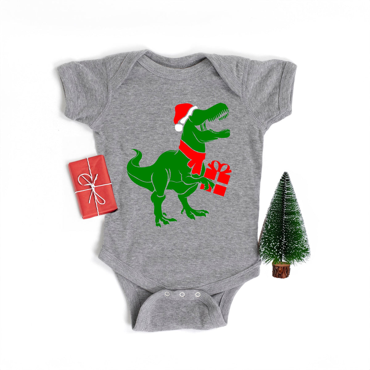 Dino Present | Baby Graphic Short Sleeve Bodysuit