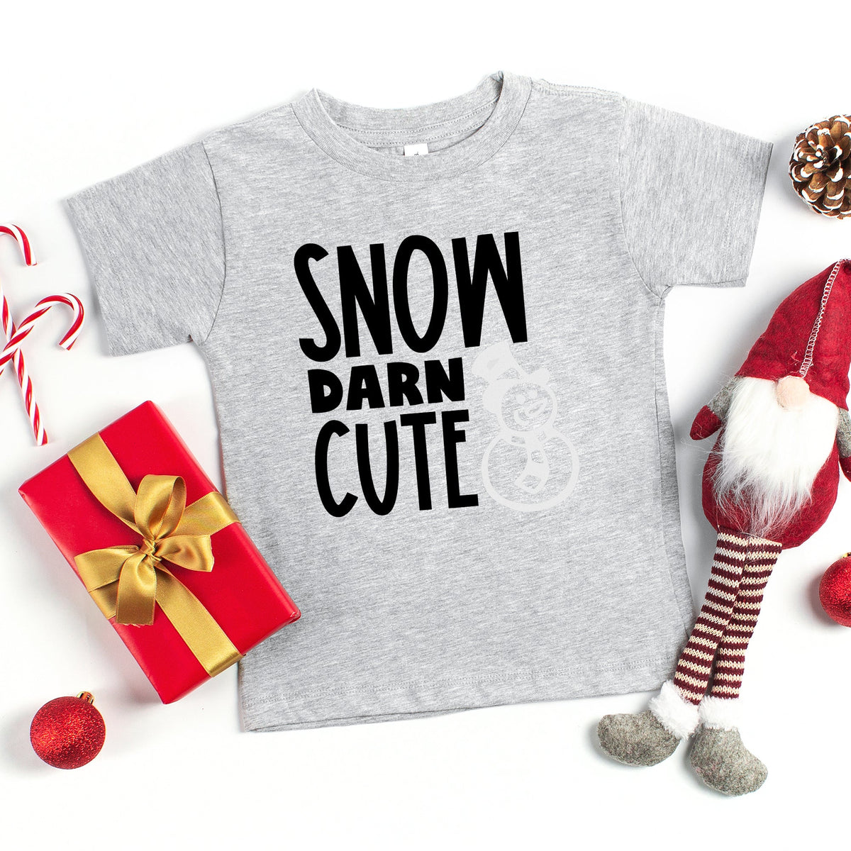 Snow Darn Cute Glitter | Youth Graphic Short Sleeve Tee product image 2