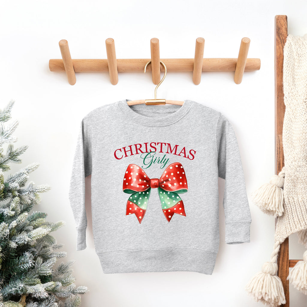 Coquette Christmas Girly | Toddler Graphic Sweatshirt product image 2