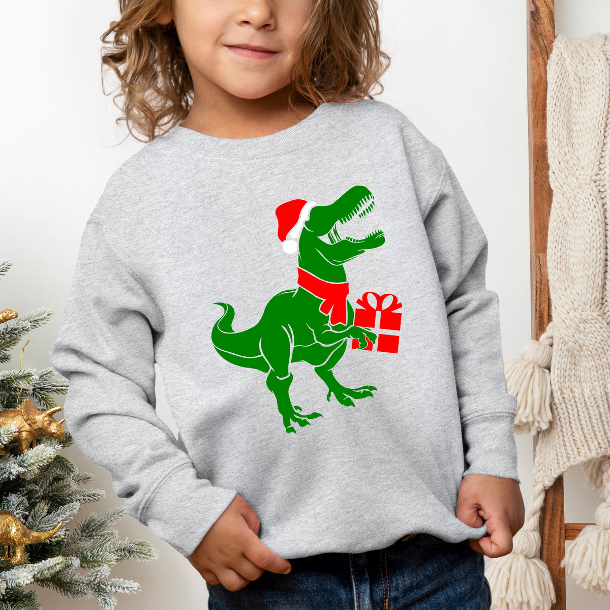 Dino Present | Toddler Graphic Sweatshirt product image 1