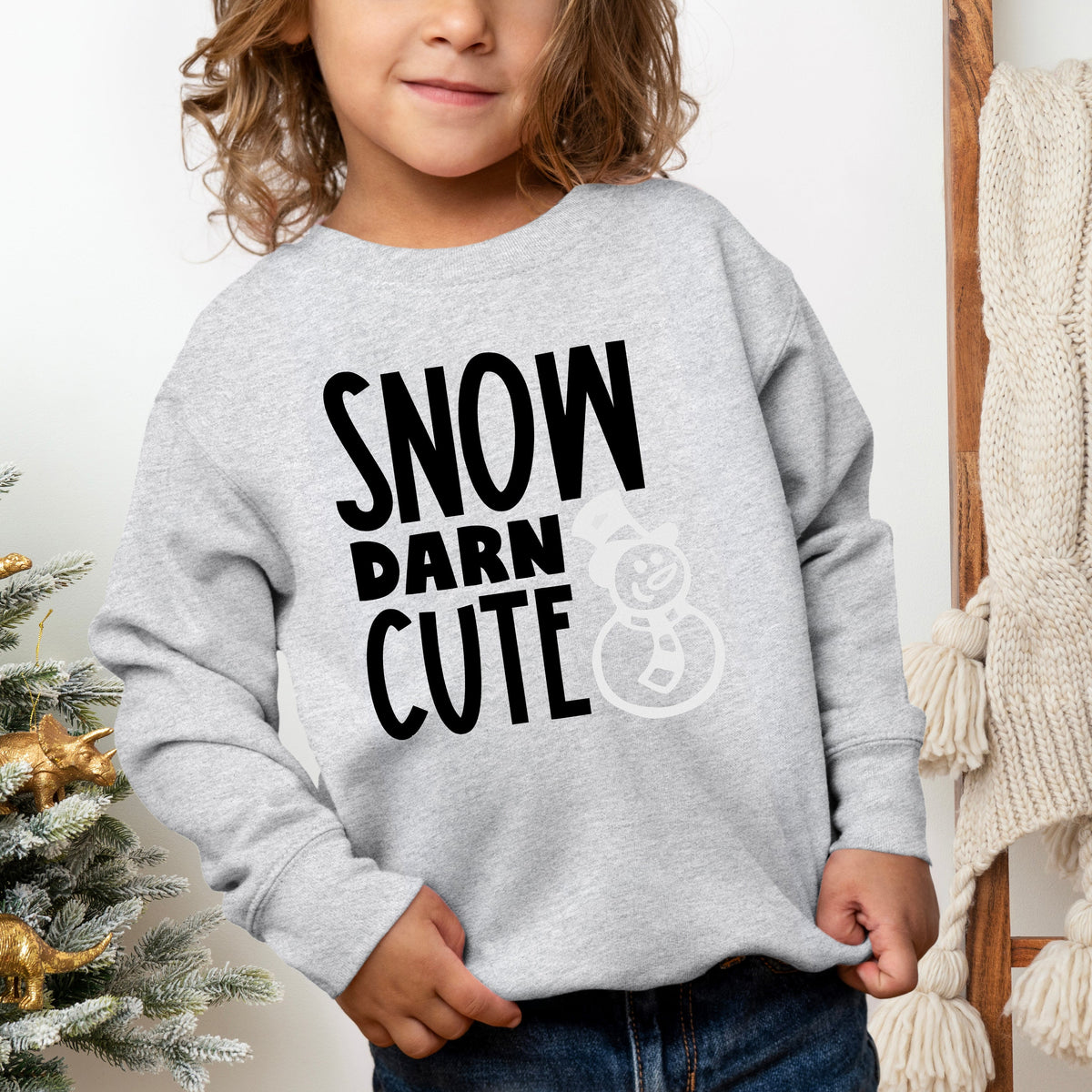 Snow Darn Cute Glitter | Toddler Graphic Sweatshirt product image 2