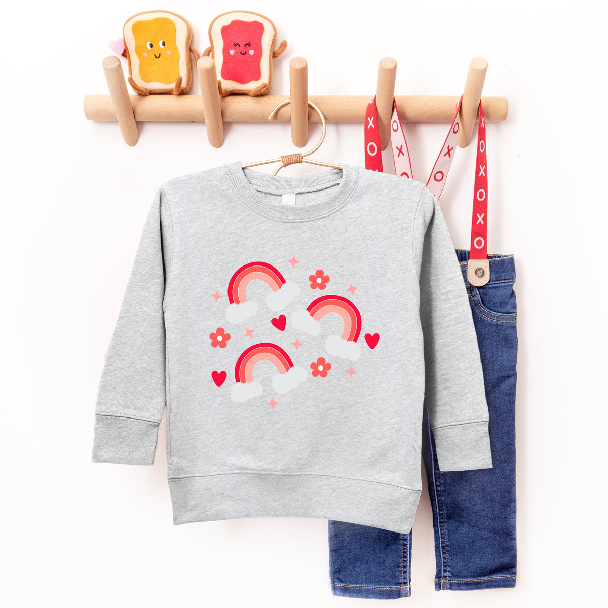 Valentine Rainbow | Youth Ultra-Soft Graphic Sweatshirt product image 1