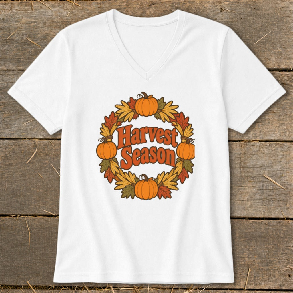Harvest Wreath V-neck