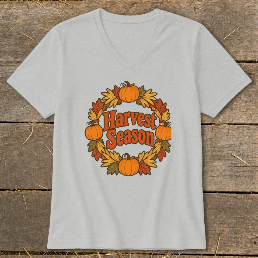 Harvest Wreath V-neck