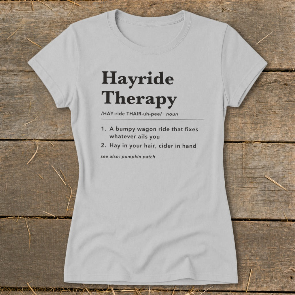 Hayride Therapy Definition Ladies Tee product image 2