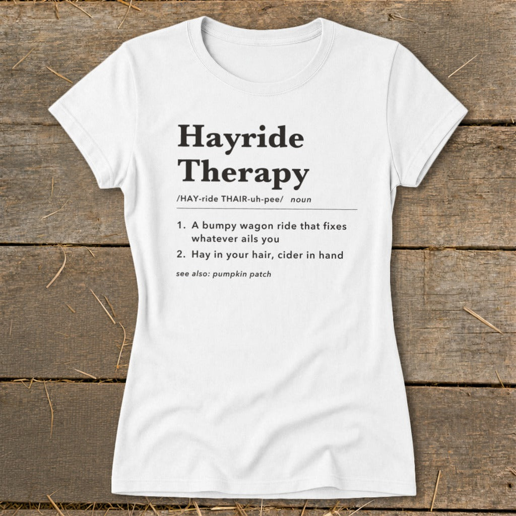 Hayride Therapy Definition Ladies Tee product image 4