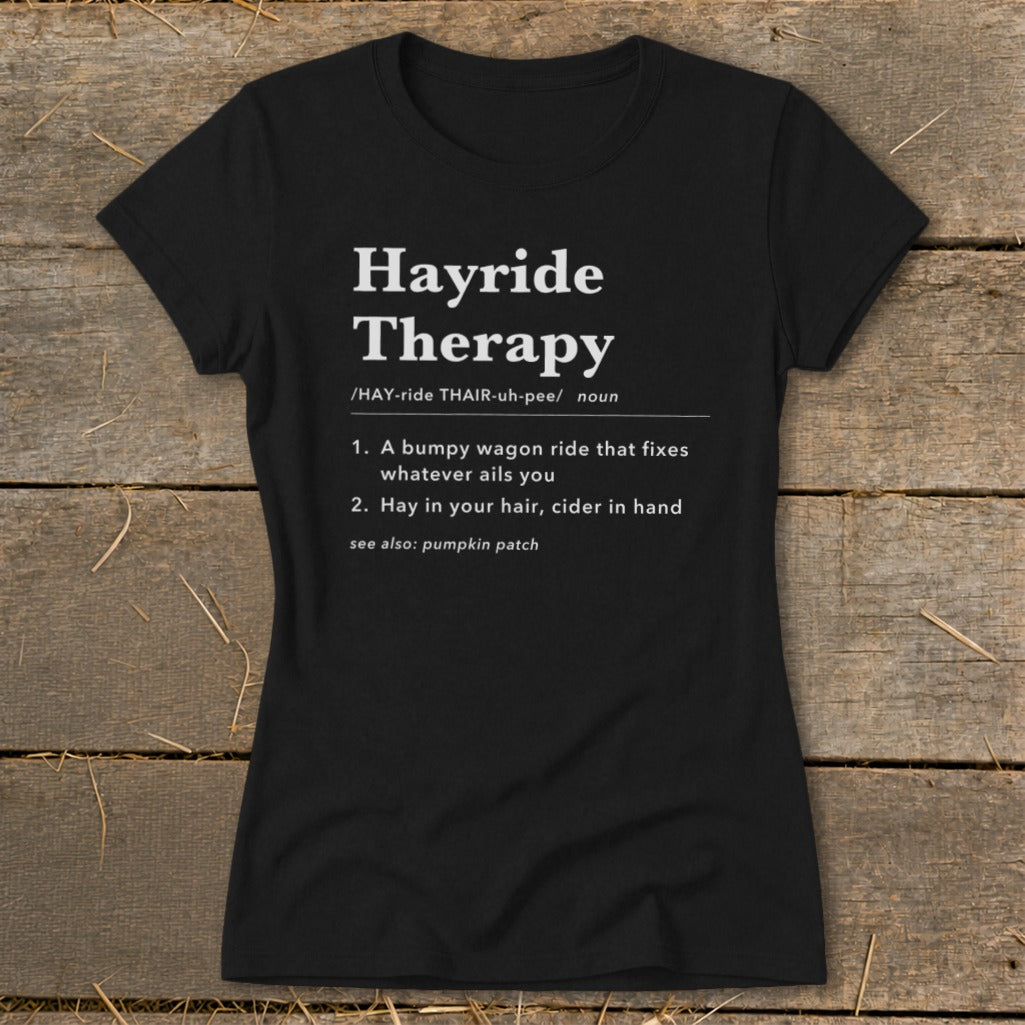 Hayride Therapy Definition Ladies Tee product image 1