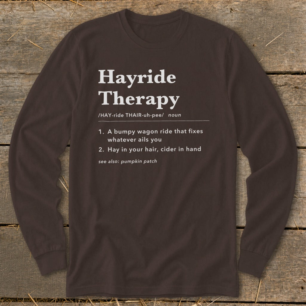 Hayride Therapy Definition Long Sleeve Tee product image 10