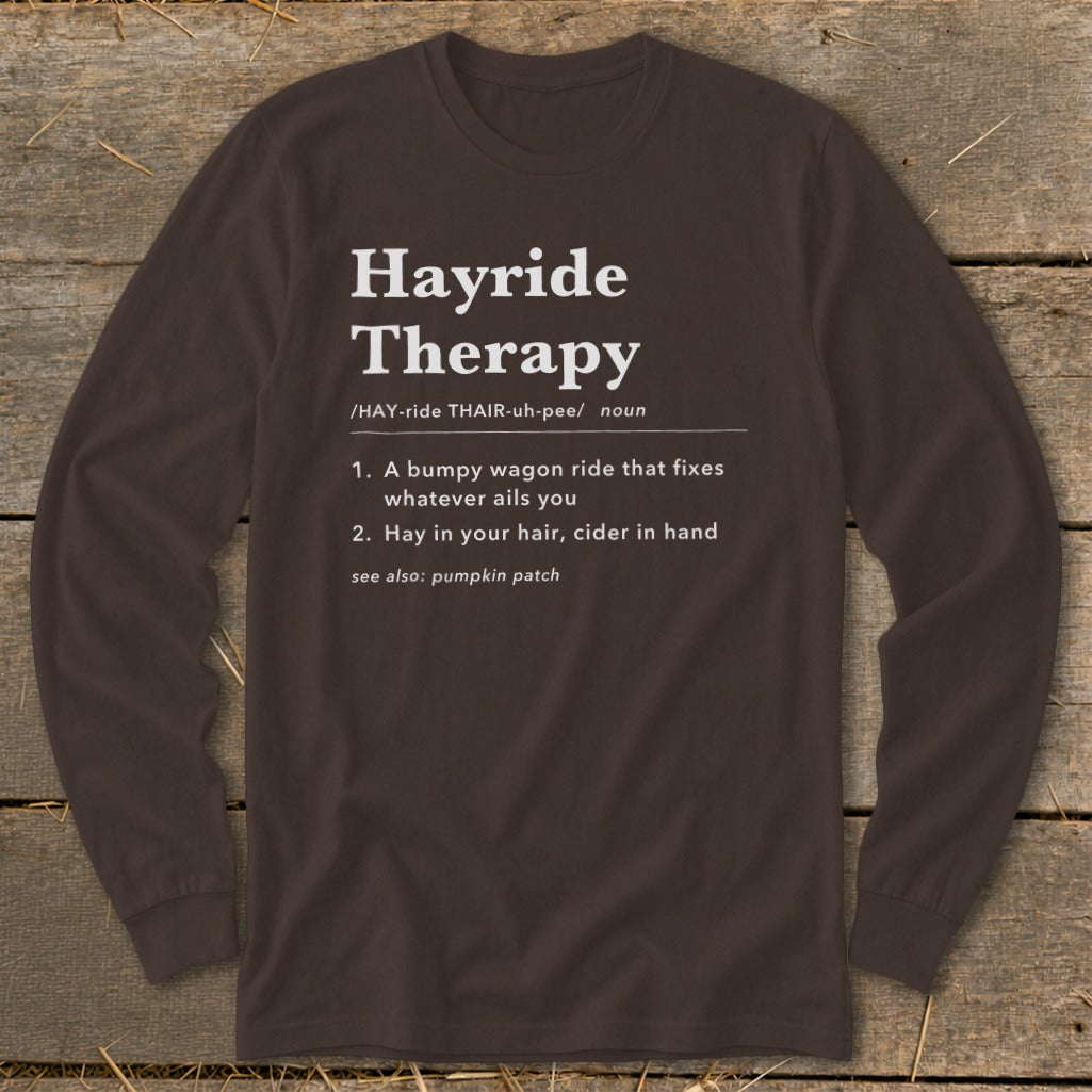 Hayride Therapy Definition Long Sleeve Tee product image 10
