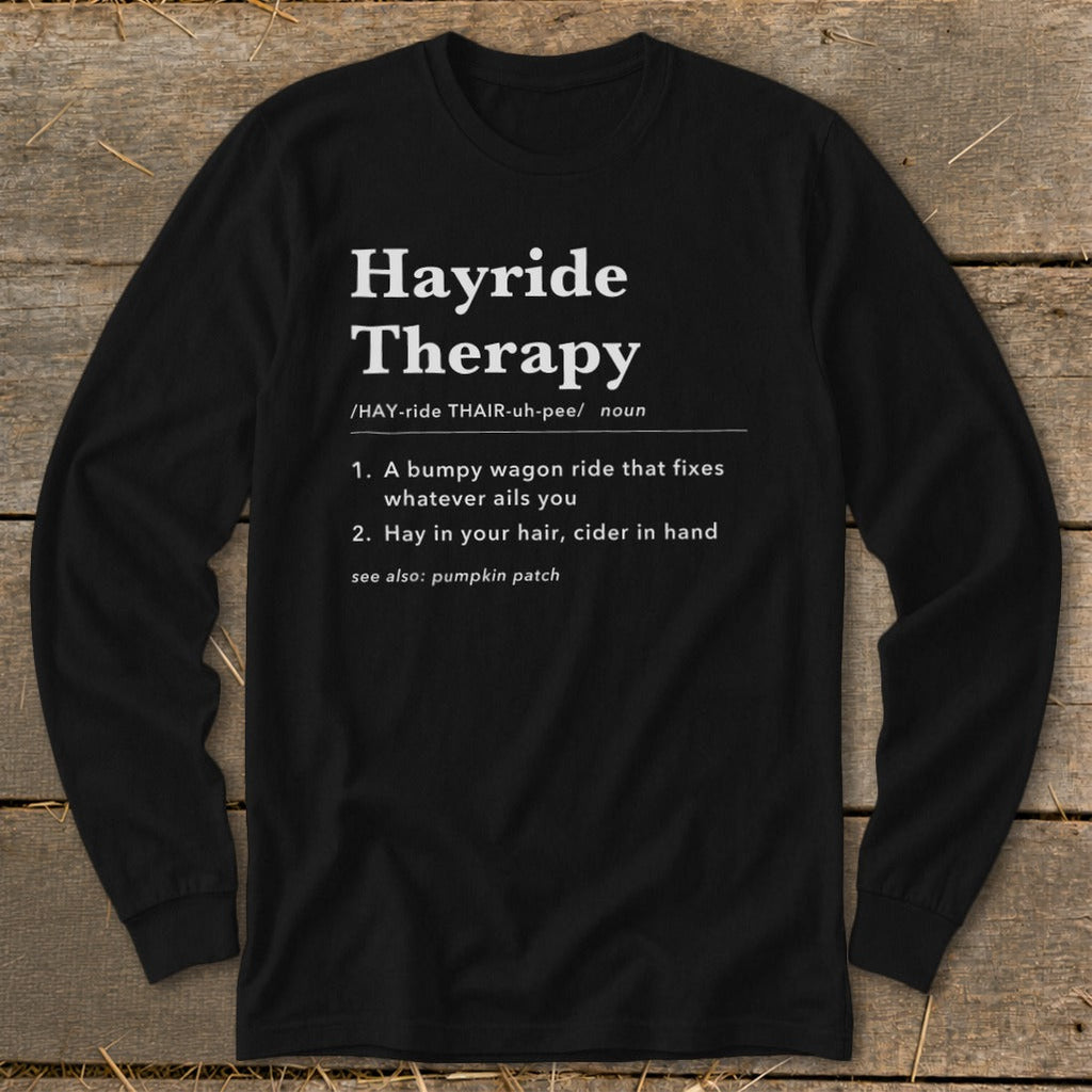 Hayride Therapy Definition Long Sleeve Tee product image 3