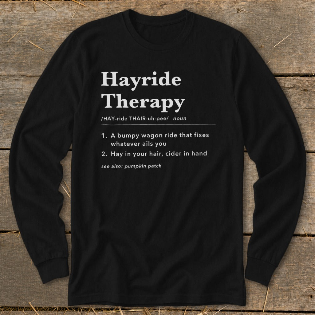 Hayride Therapy Definition Long Sleeve Tee product image 3