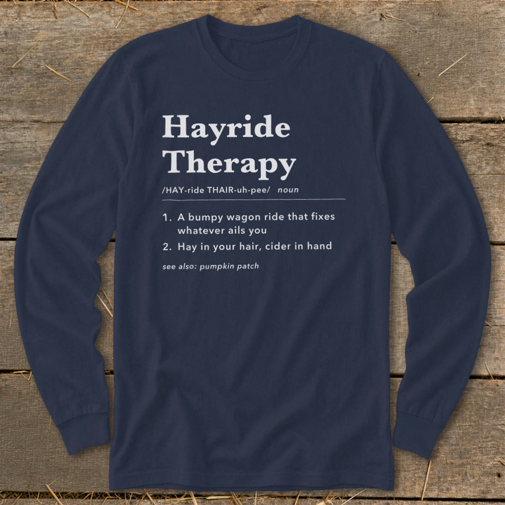 Hayride Therapy Definition Long Sleeve Tee product image 4
