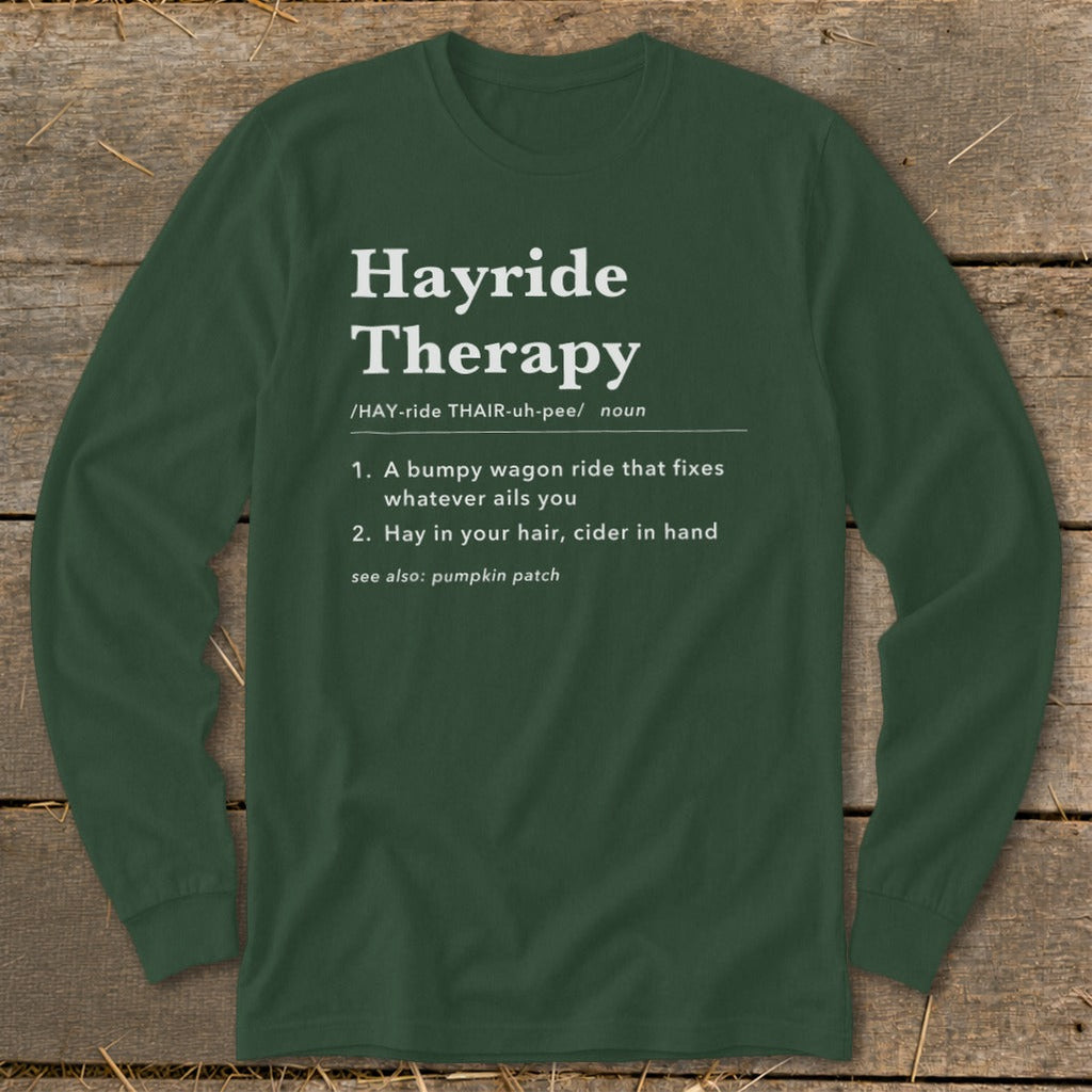 Hayride Therapy Definition Long Sleeve Tee product image 6