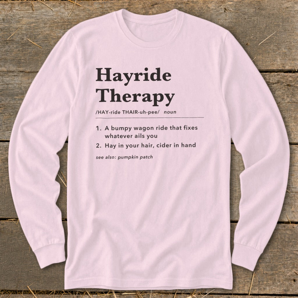 Hayride Therapy Definition Long Sleeve Tee product image 8
