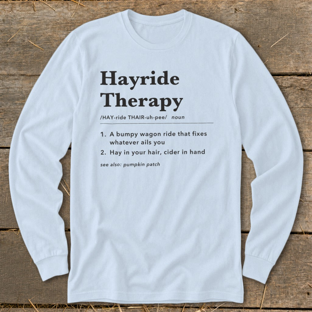 Hayride Therapy Definition Long Sleeve Tee product image 9