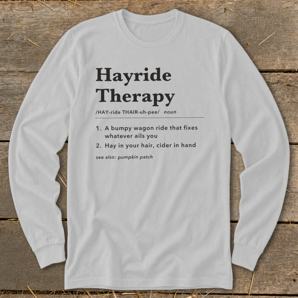 Hayride Therapy Definition Long Sleeve Tee product image 1