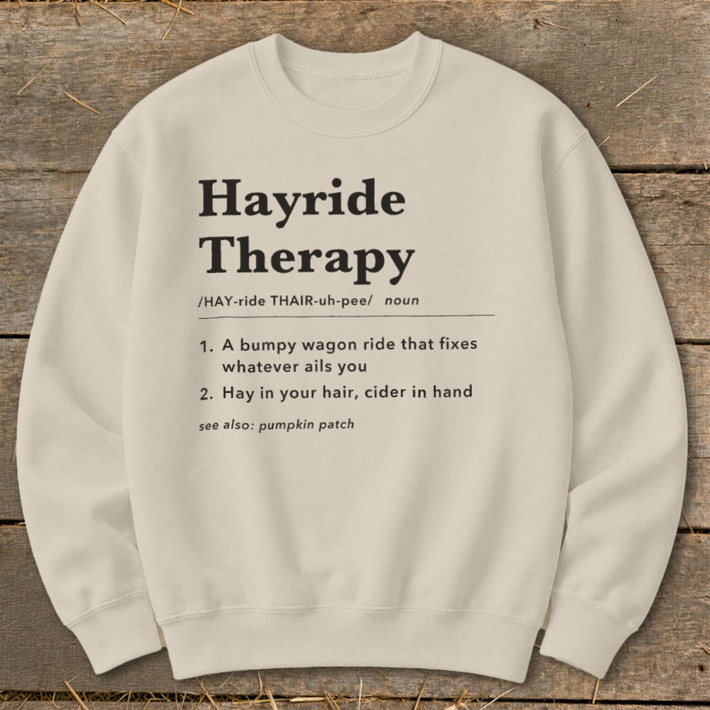 Hayride Therapy Definition Sweatshirt product image 2