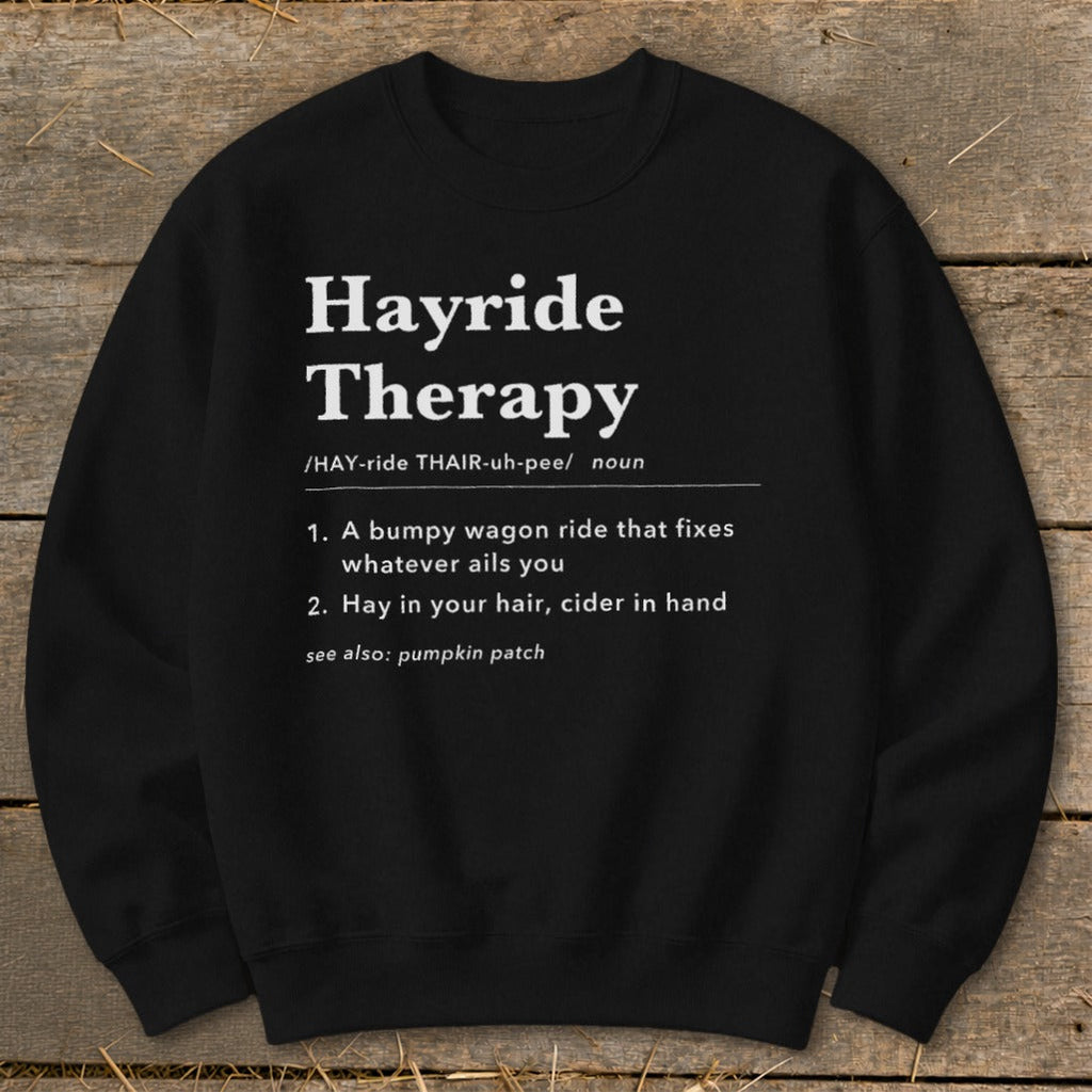 Hayride Therapy Definition Sweatshirt product image 3
