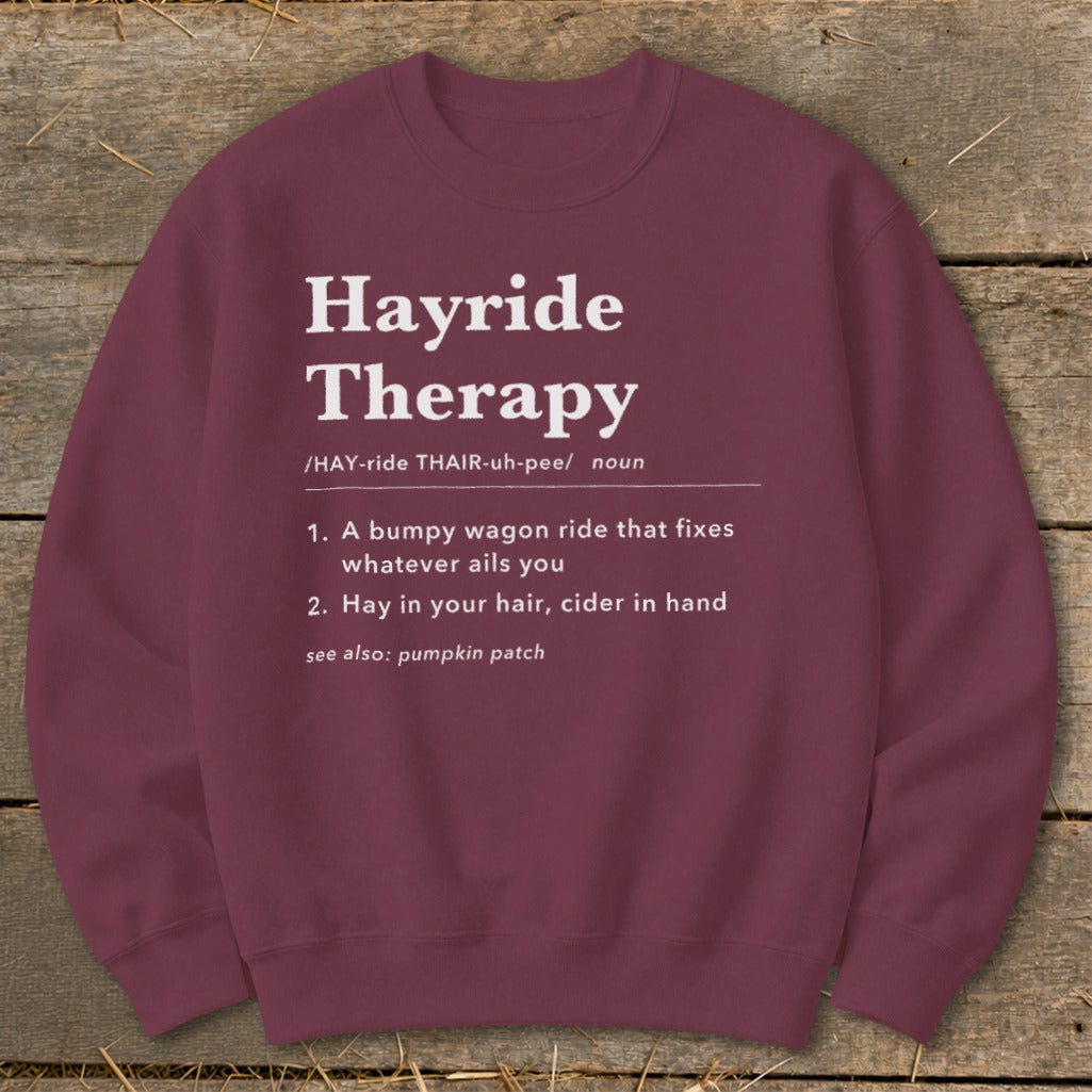 Hayride Therapy Definition Sweatshirt product image 5