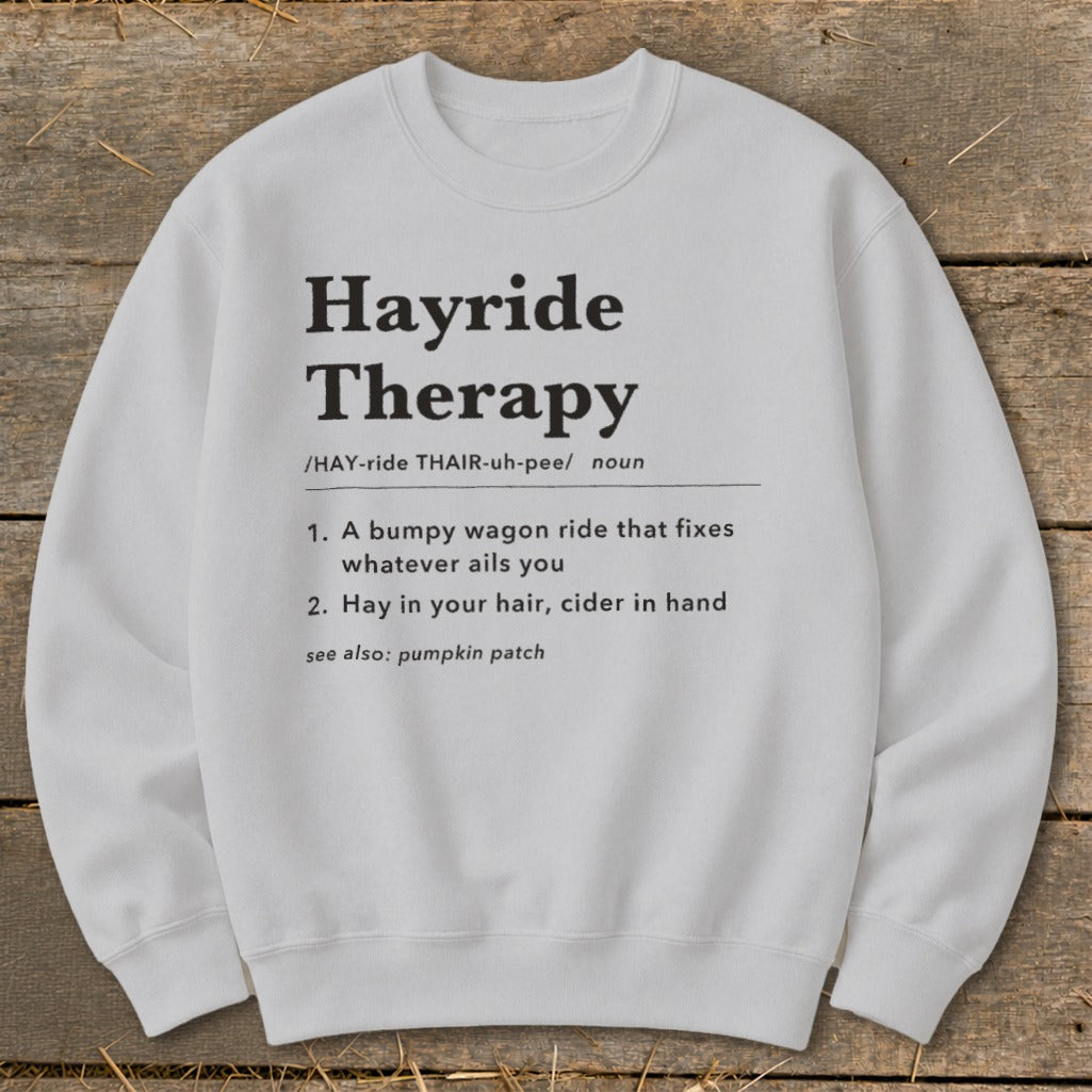 Hayride Therapy Definition Sweatshirt product image 1