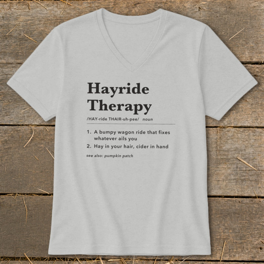 Hayride Therapy Definition V-neck