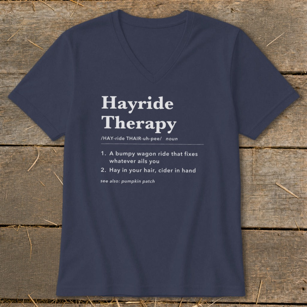 Hayride Therapy Definition V-neck