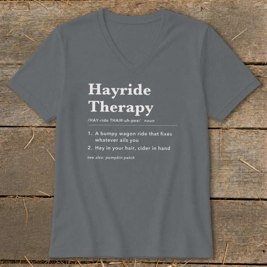 Hayride Therapy Definition V-neck