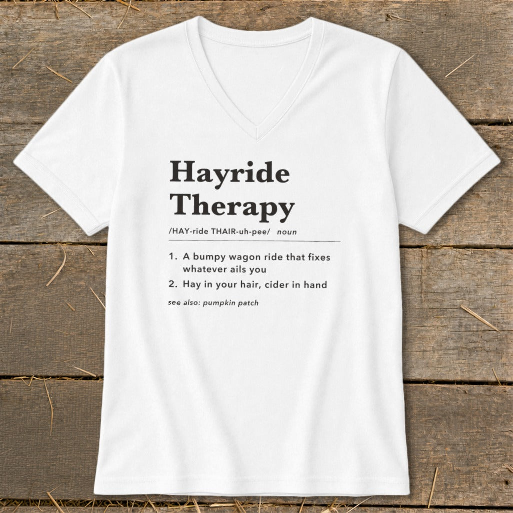 Hayride Therapy Definition V-neck