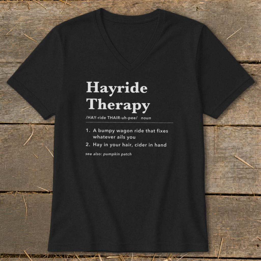 Hayride Therapy Definition V-neck