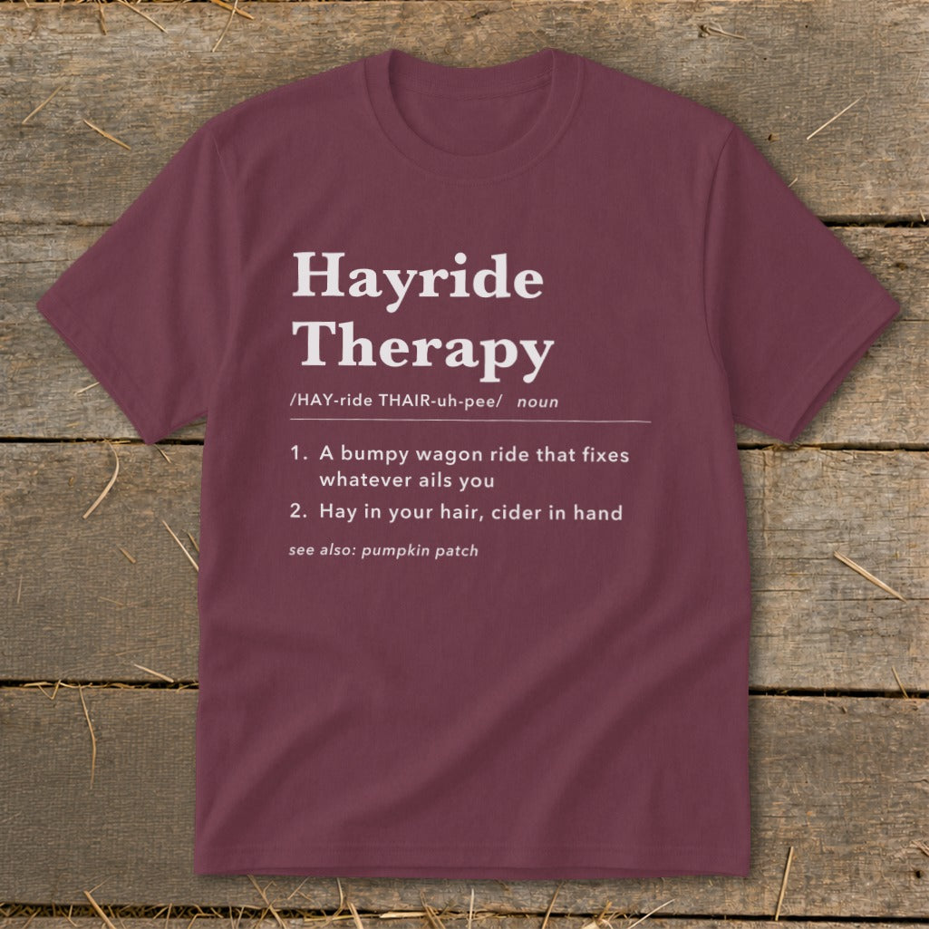 Hayride Therapy Definition Youth Tee product image 5