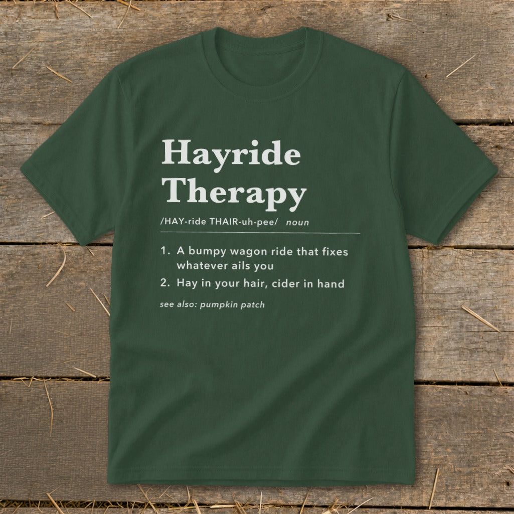Hayride Therapy Definition Youth Tee product image 6
