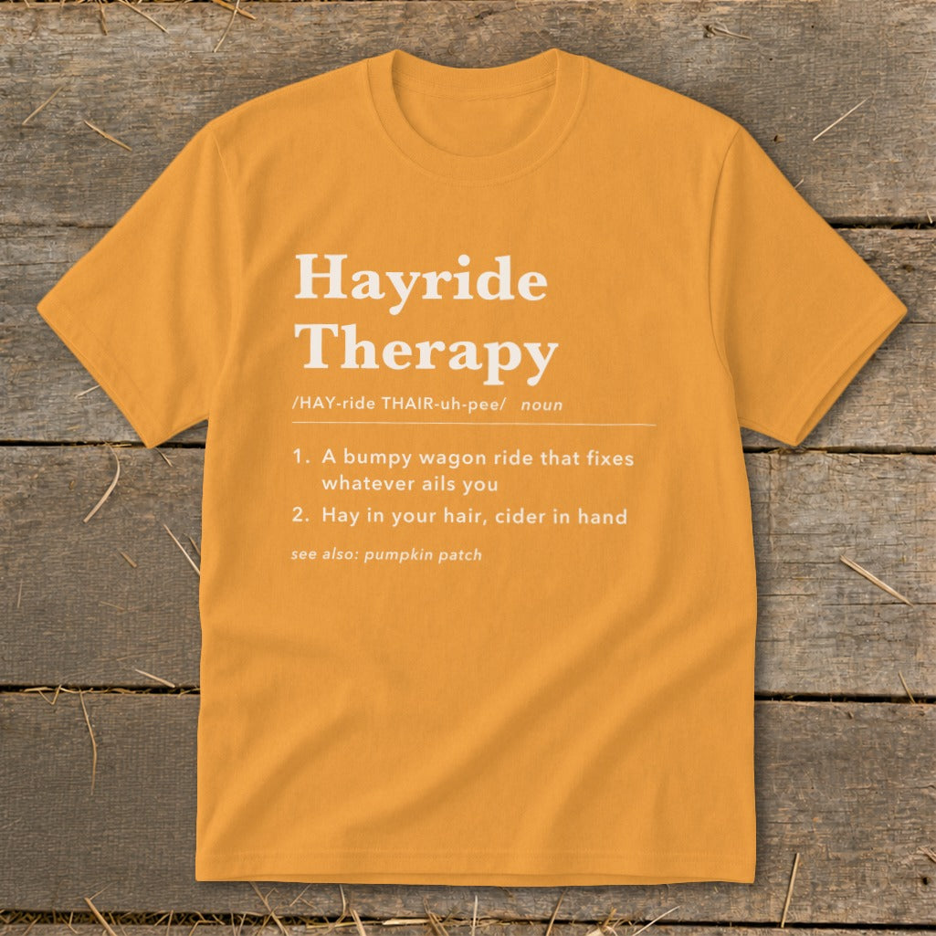 Hayride Therapy Definition Youth Tee product image 7