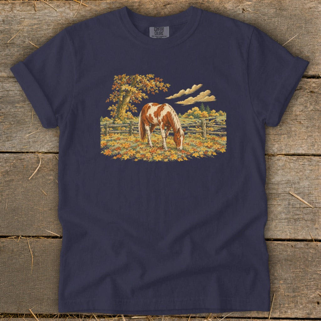 Horse in Fall Leaves Signature Tee product image 2