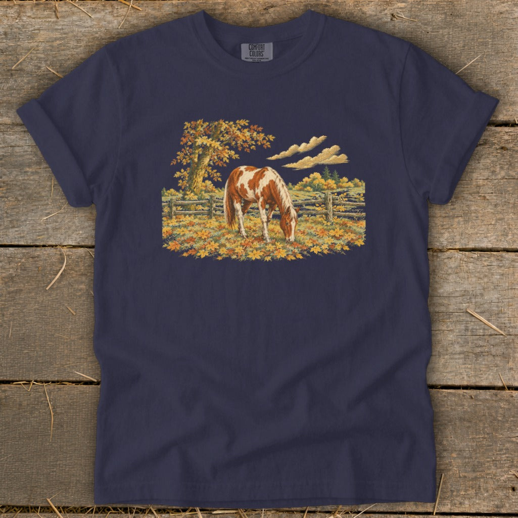 Horse in Fall Leaves Signature Tee product image 2