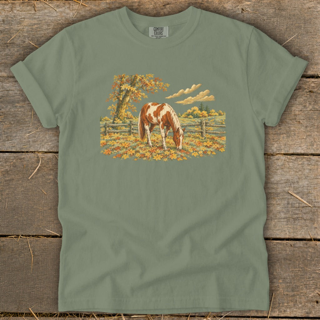Horse in Fall Leaves Signature Tee product image 3
