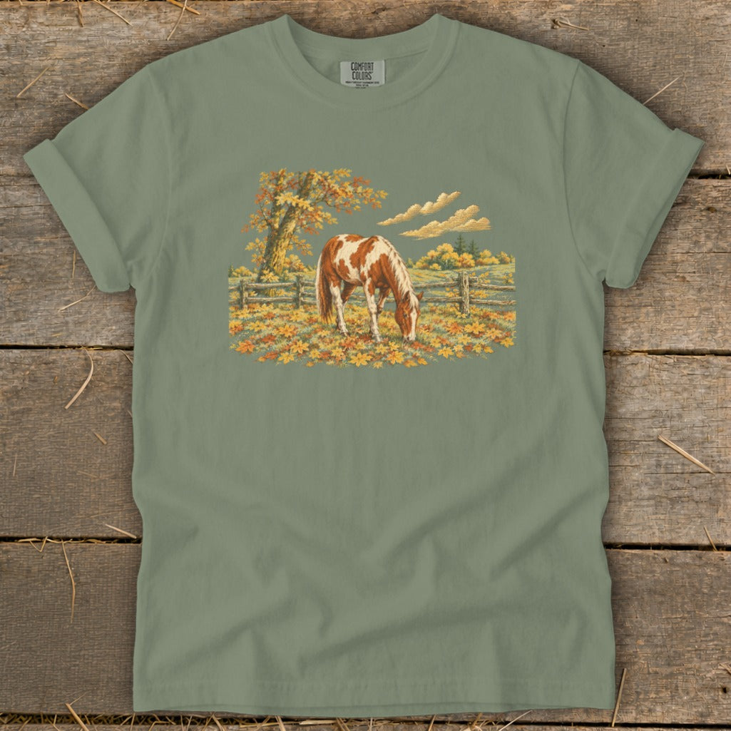 Horse in Fall Leaves Signature Tee product image 3