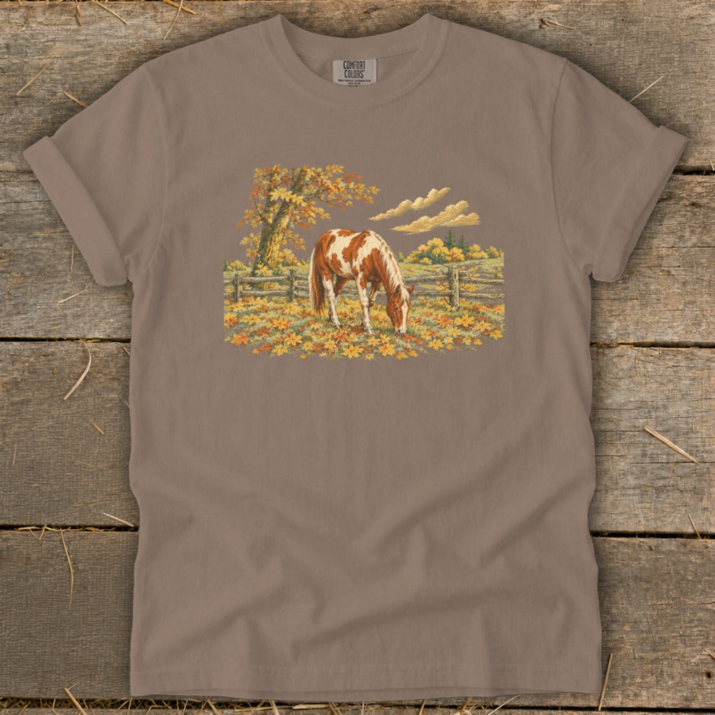 Horse in Fall Leaves Signature Tee product image 6