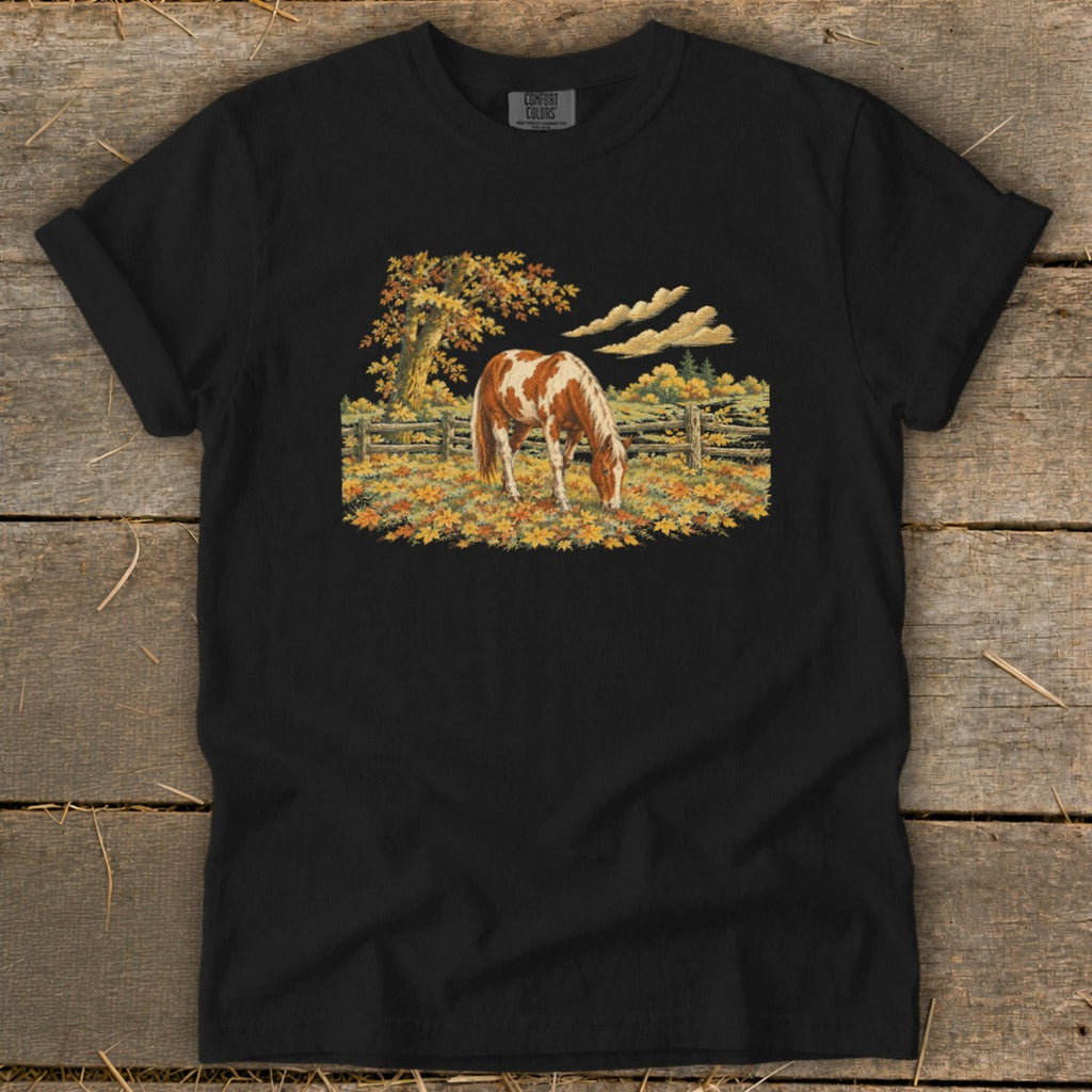 Horse in Fall Leaves Signature Tee product image 1