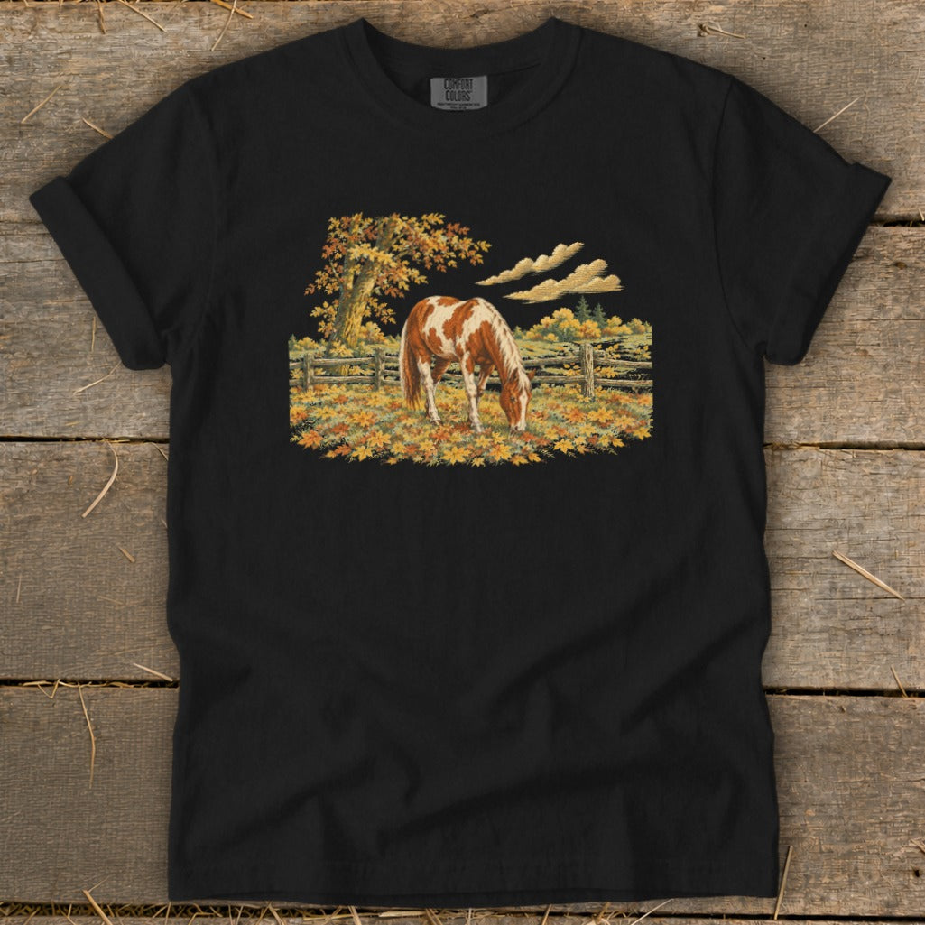 Horse in Fall Leaves Signature Tee product image 1