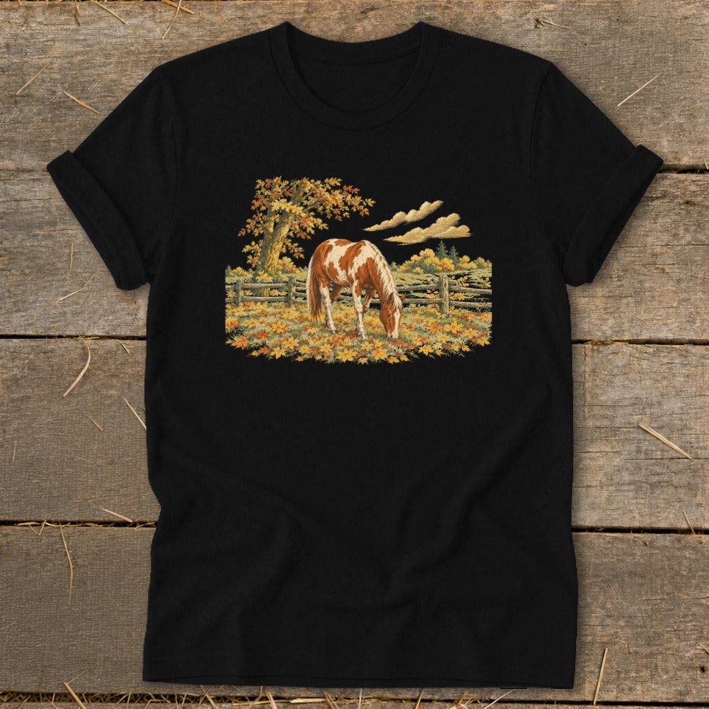 Horse in Fall Leaves Softstyle Tee product image 2