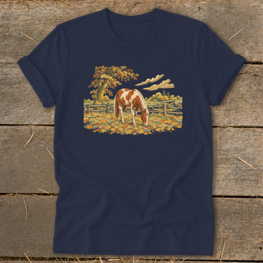 Horse in Fall Leaves Softstyle Tee product image 3