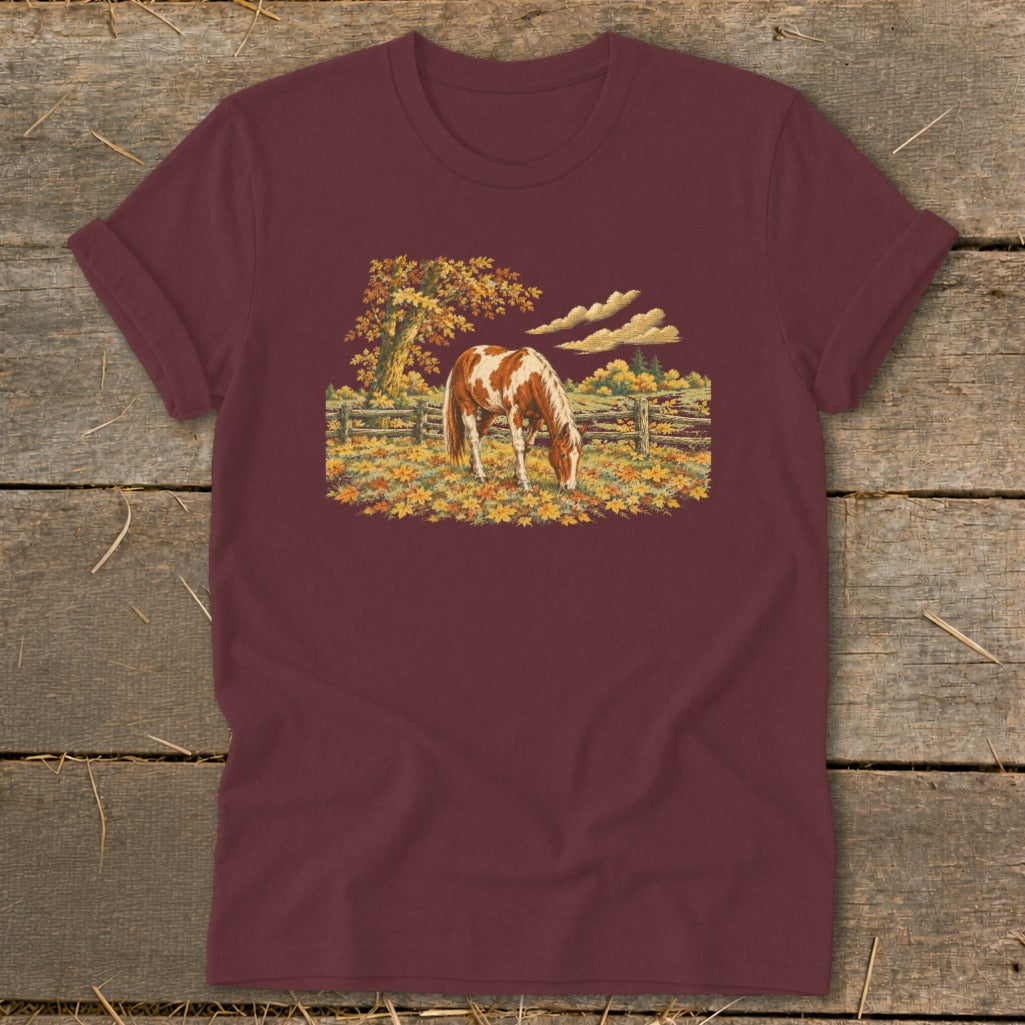 Horse in Fall Leaves Softstyle Tee product image 4