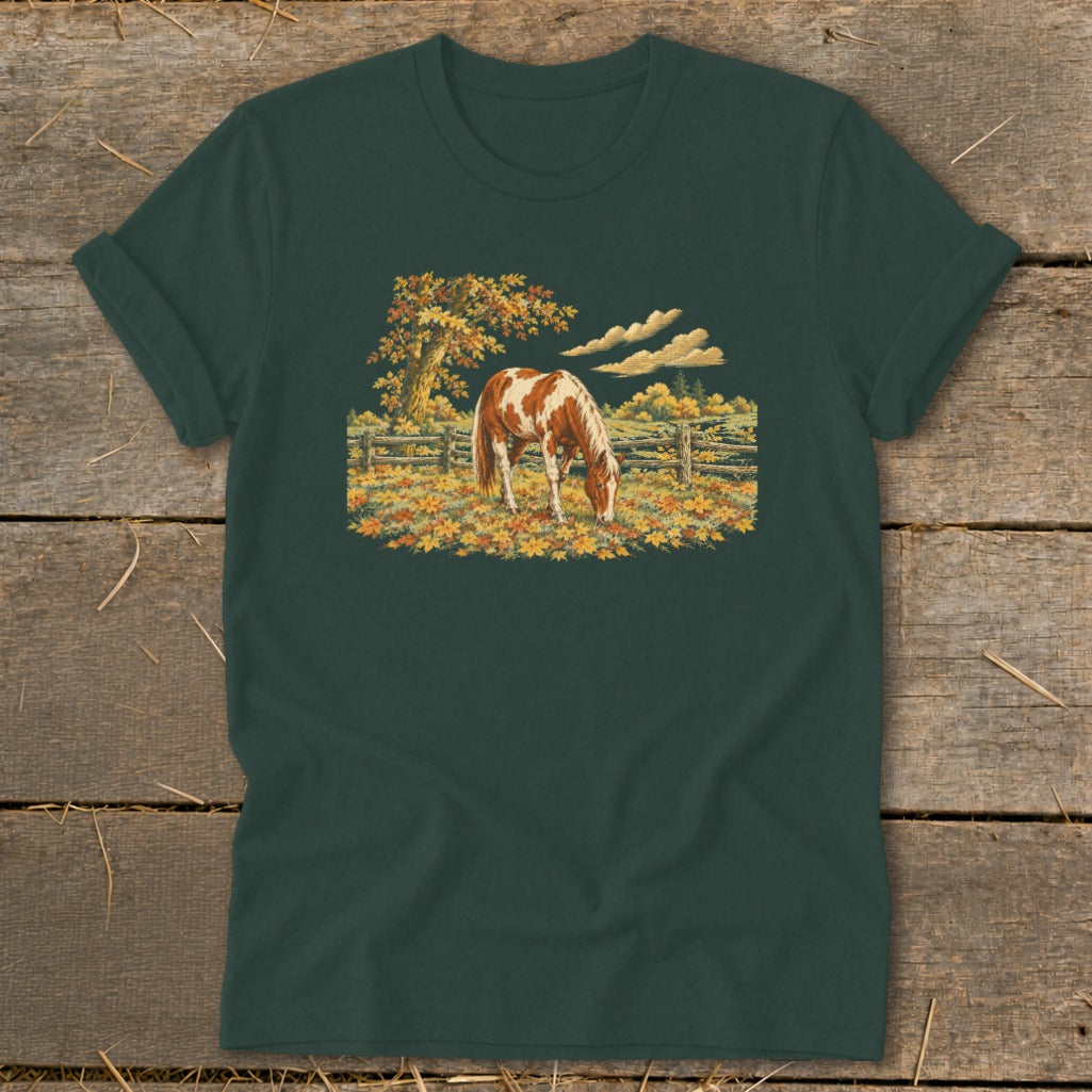 Horse in Fall Leaves Softstyle Tee product image 5