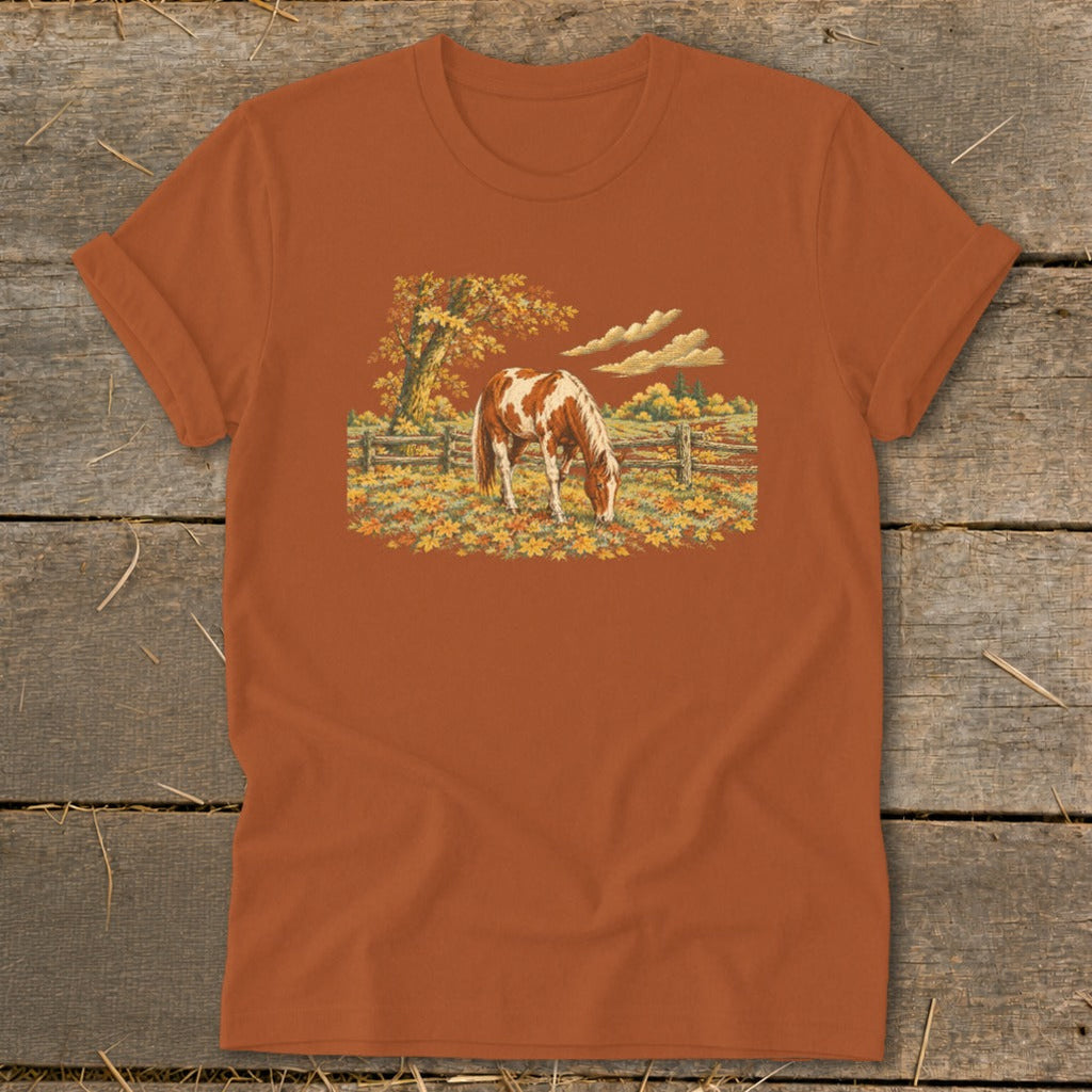 Horse in Fall Leaves Softstyle Tee product image 8