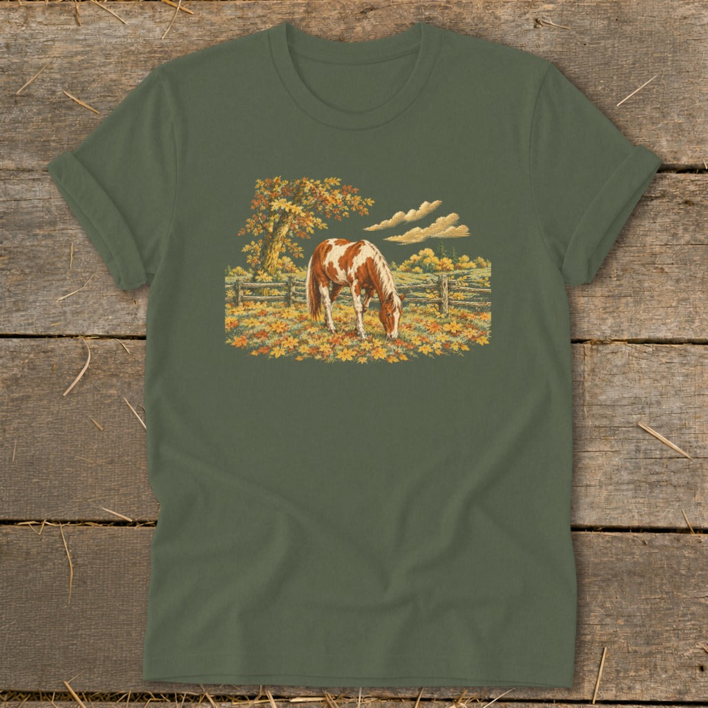 Horse in Fall Leaves Softstyle Tee product image 1