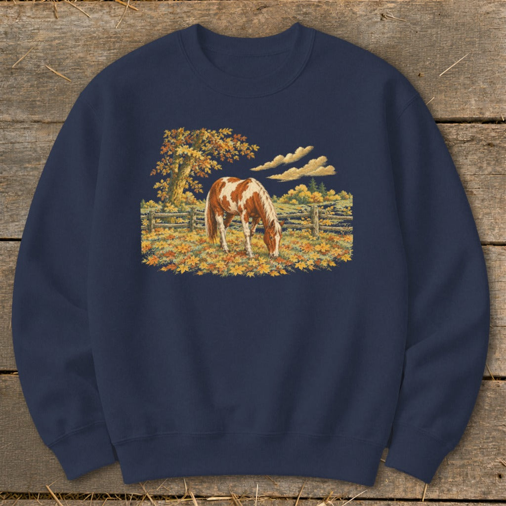 Horse in Fall Leaves Sweatshirt product image 2