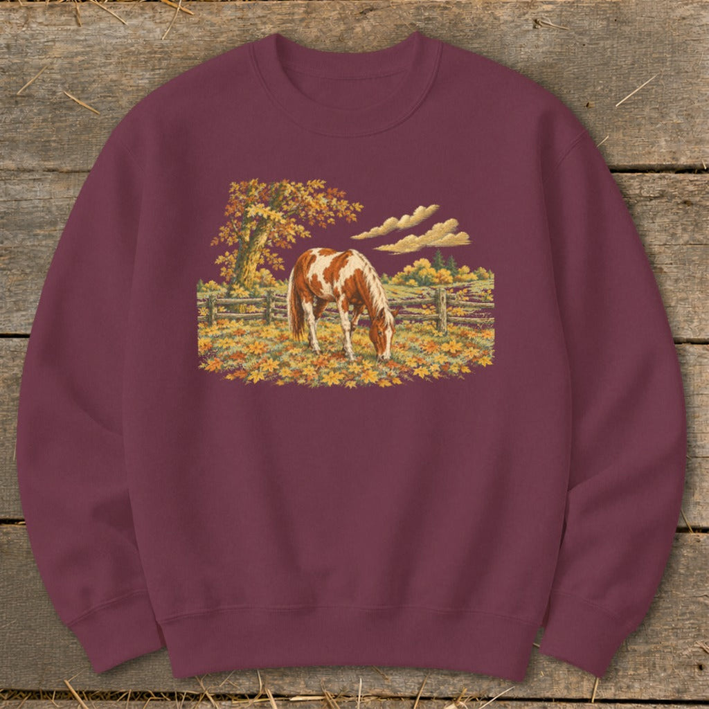 Horse in Fall Leaves Sweatshirt product image 3